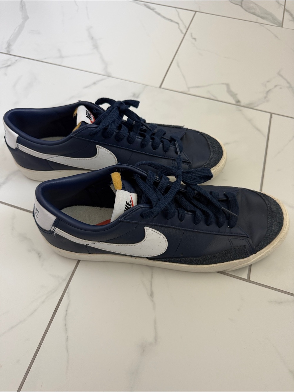 Men’s Nike Blazer Low '77 Vintage "Midnight Navy" sneakers, size 10.5